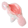 Twinkle Glory Sanrio My Melody face-shaped pochette with pink plush ears and open satin-lined interior