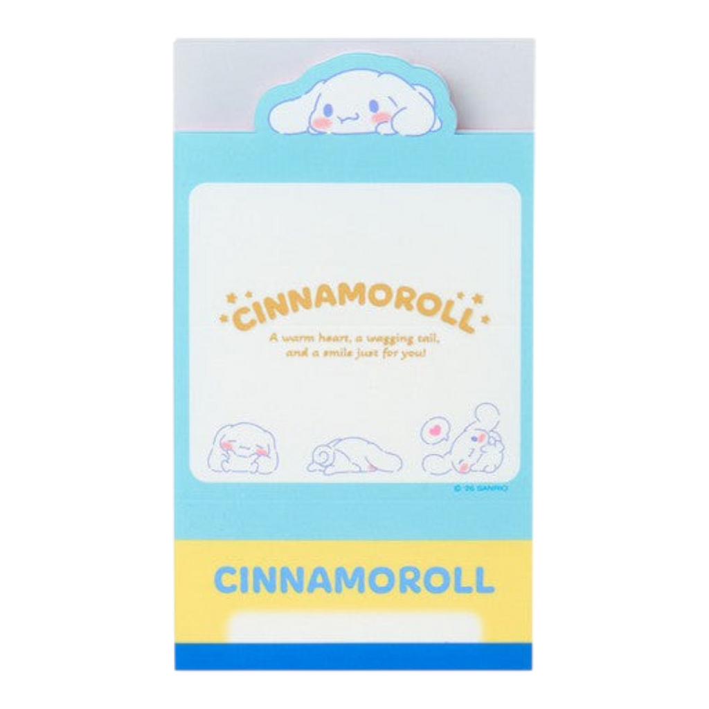Twinkle Glory Sanrio Cinnamoroll foldable memo pad with gold foil accents and cute character illustrations