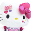 Twinkle Glory Hello Kitty plush wearing a vivid pink cap with heart and star embroidery and glittery accents