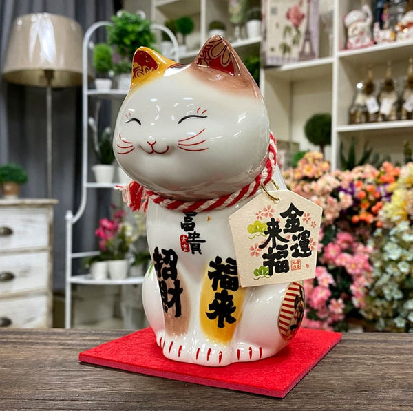Jinshi Lucky Cat With Writable Ema 25cm