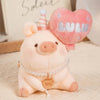 Lulu the Piggy Balloon Plush Keychain with Pink Heart Balloon - Twinkle Glory
