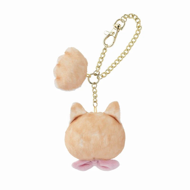 Mofusand Cat Face Pink Bow & Paw Charm Keychain - Twinkle Glory