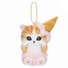 Mofusand Ice Cream Cat Plush Keychain - Twinkle Glory