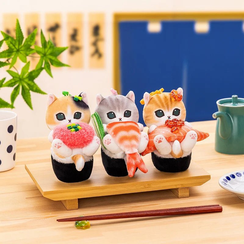 Mofusand Shrimp Sushi Cat Plush Keychain - Twinkle Glory