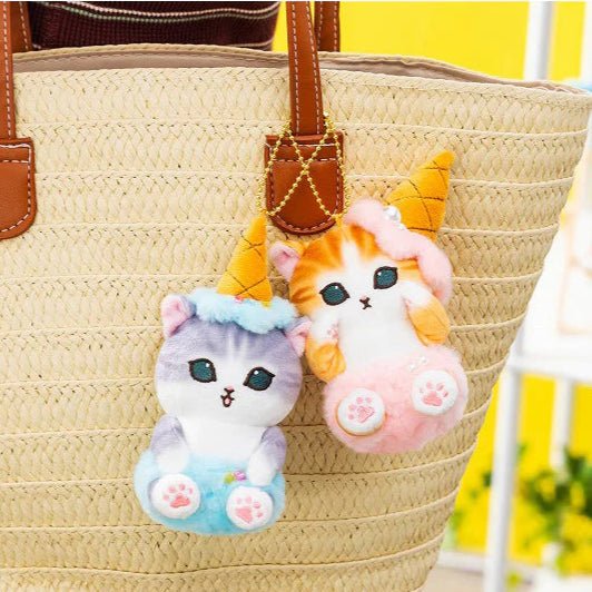 Mofusand Soda Ice Cream Cat Plush Keychain - Twinkle Glory