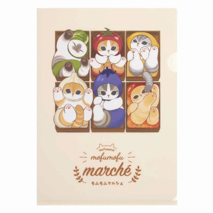 Mofusand Vegetable Cats A4 Clear File Folder - Twinkle Glory