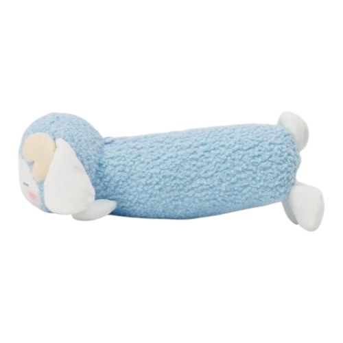 Twinkle Glory Sanrio Cinnamoroll sleeping sheep plush pen case in fluffy blue sheep boa fabric