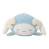 Twinkle Glory Sanrio Cinnamoroll plush pen case in a fluffy blue sleeping sheep design with soft vel boa material