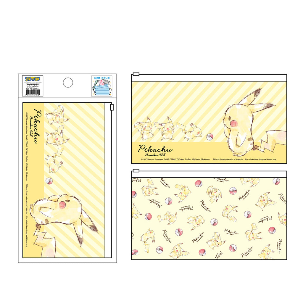 Pokémon Pikachu and Pokeball Flat Zipper Case