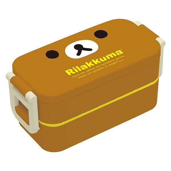 Rilakkuma 2 Tier Clip Lock Double Decker Lunch Box with Chopsticks