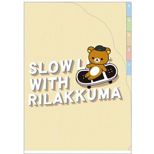 Rilakkuma Slow Life 5 Pockets A4 Index Holder