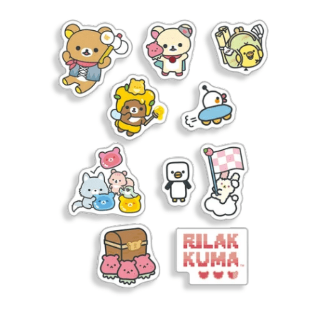 San - x Rilakkuma Gaming Clear Seal Bits Earphone Sticker Pack - Twinkle Glory