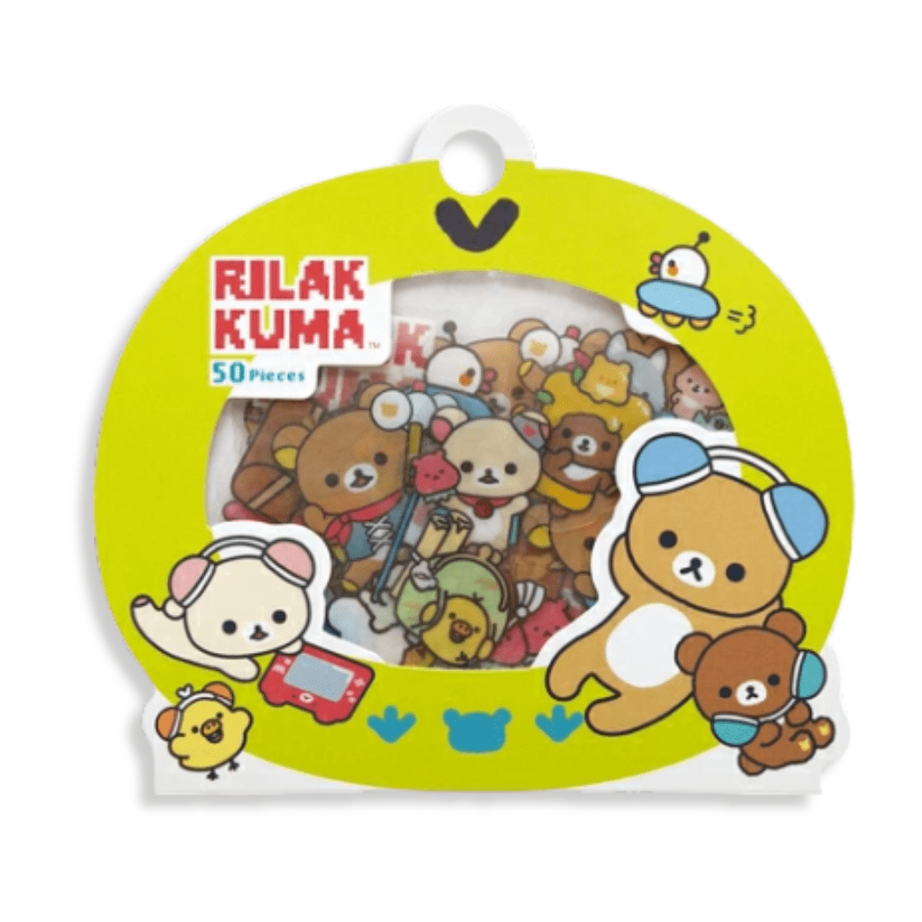 San - x Rilakkuma Gaming Clear Seal Bits Earphone Sticker Pack - Twinkle Glory