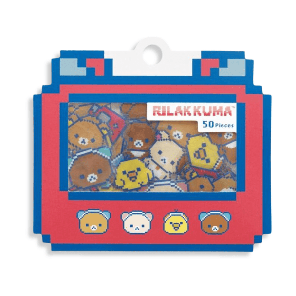 San - x Rilakkuma Gaming Clear Seal Bits Pixel Art Sticker Pack - Twinkle Glory