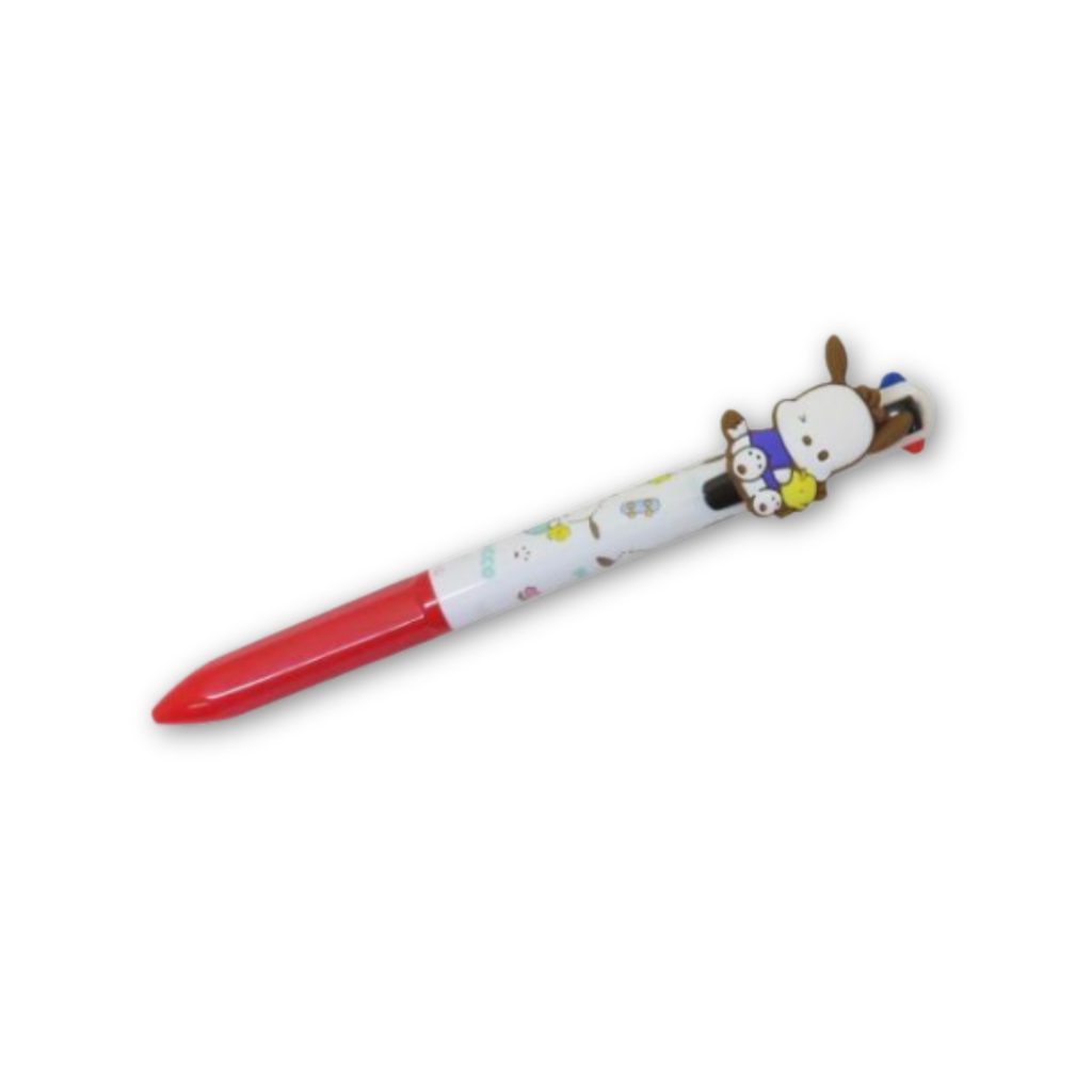 Pen with cartoon character on a white background
