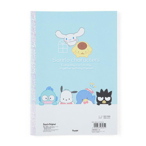 Sanrio Characters Blue Blank Notebook