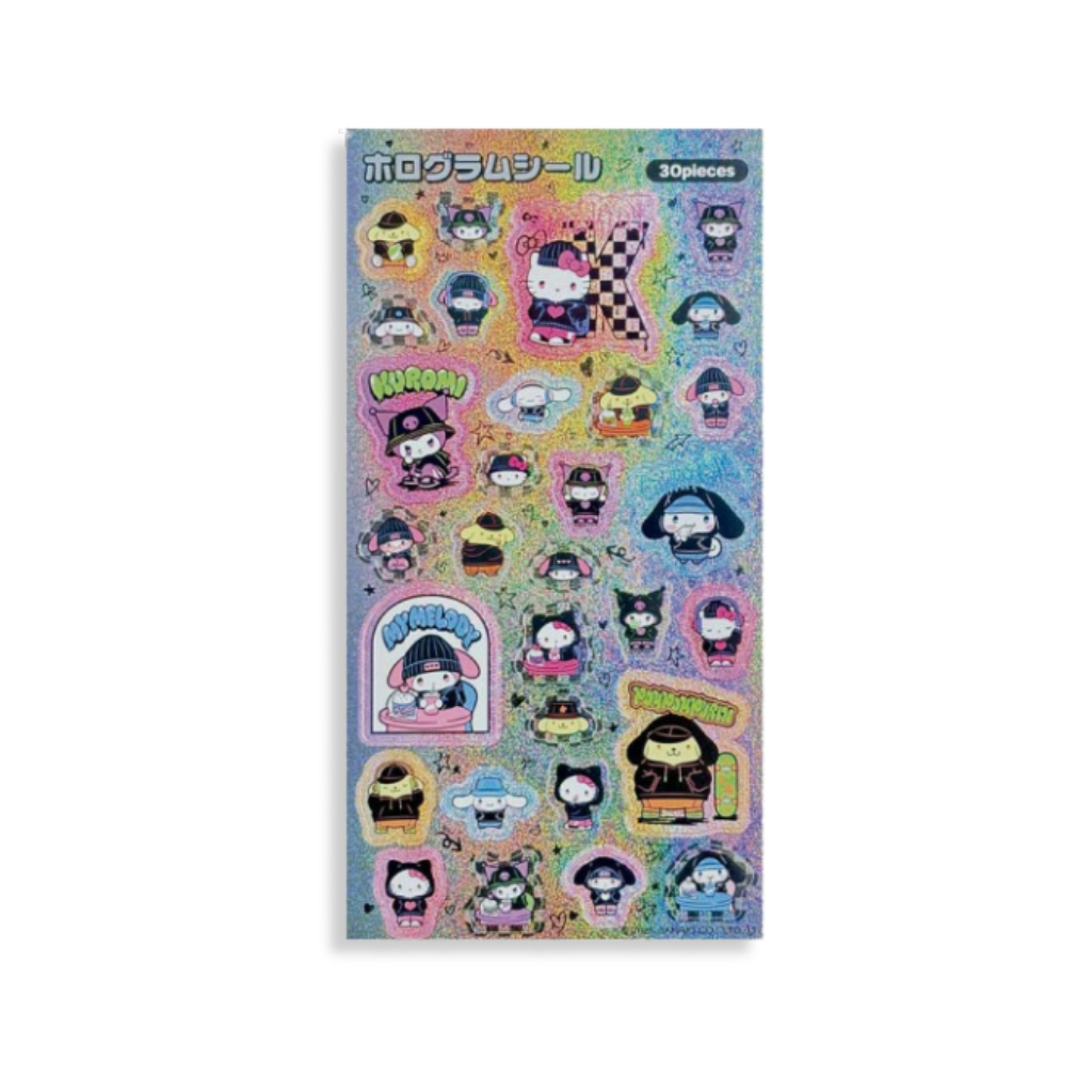 Sanrio Characters “Cool Kids” Glitter Hologram Sticker - Twinkle Glory