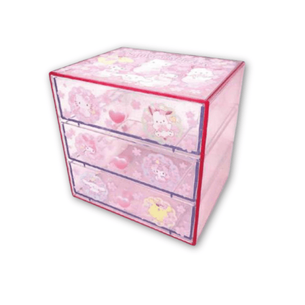 Sanrio Characters Mix 3 Drawers Sakura Chest Drawer - Twinkle Glory