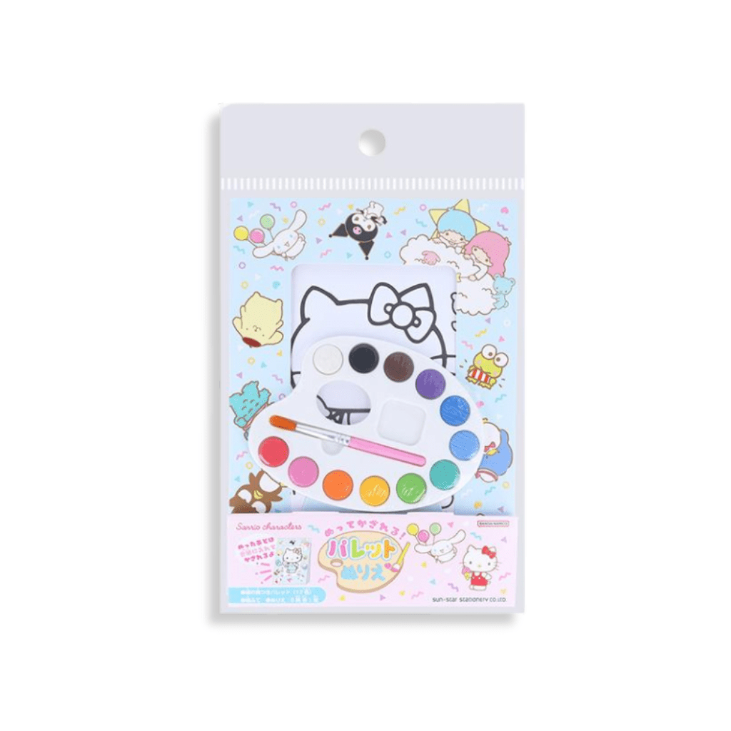 Sanrio Characters Palette Colouring Set with Paints & Sheets - Twinkle Glory