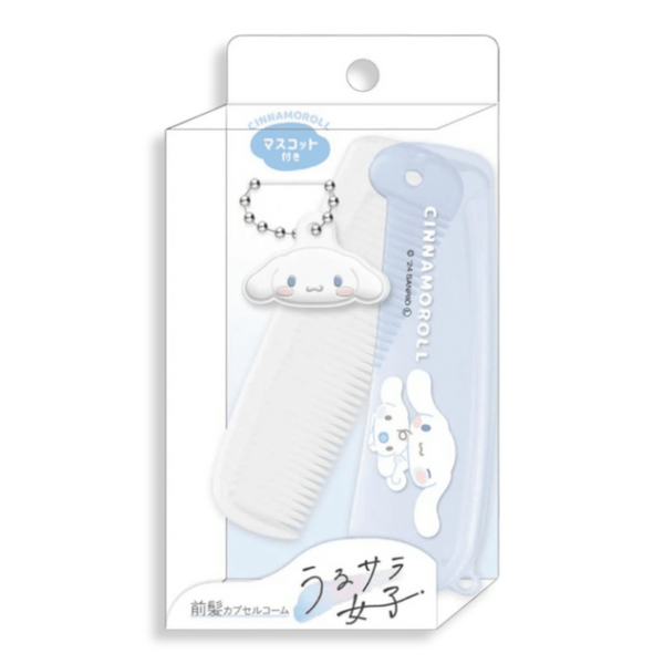 Sanrio Cinnamoroll Folding Travel Comb with Mascot Charm - Twinkle Glory