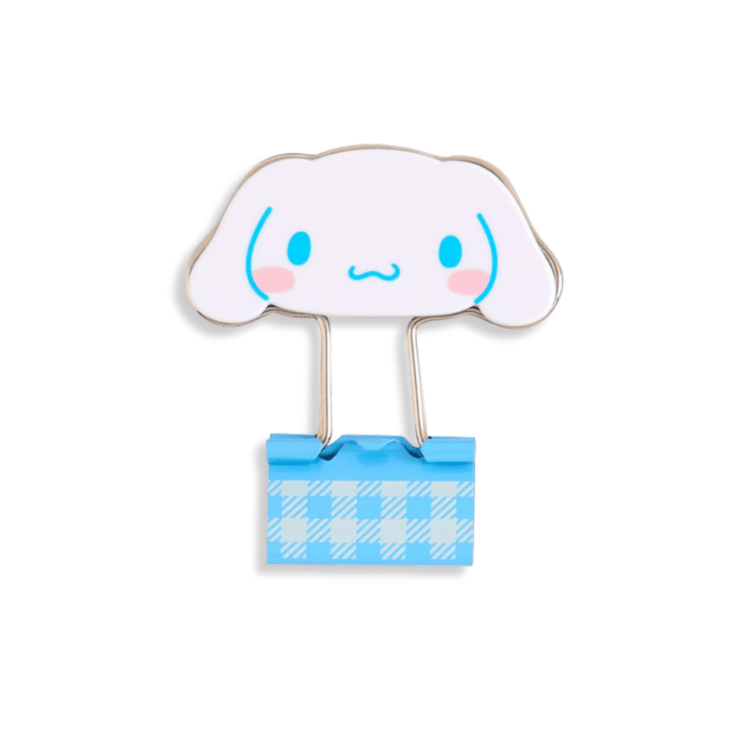 Sanrio Cinnamoroll Gingham Binder Clips 3 - pcs Set - Twinkle Glory