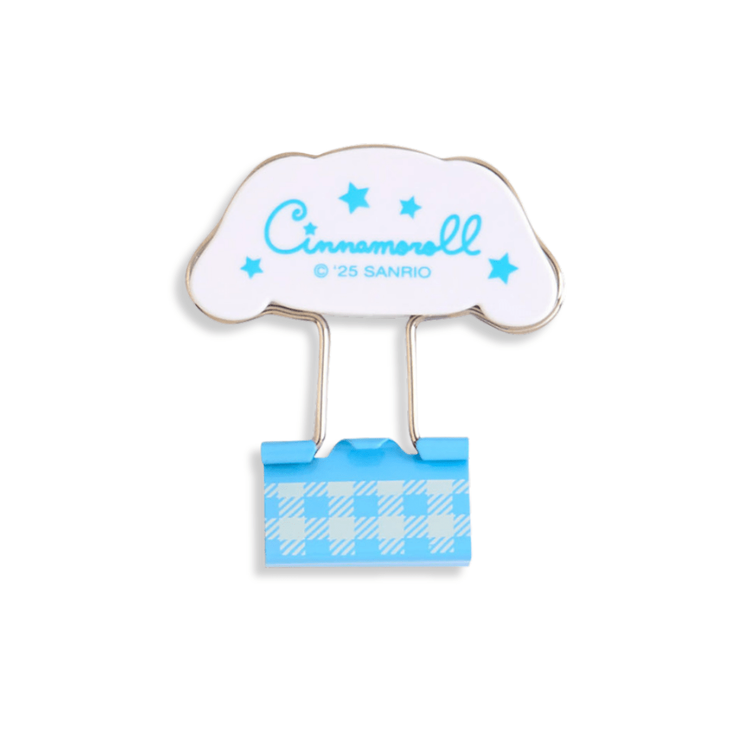 Sanrio Cinnamoroll Gingham Binder Clips 3 - pcs Set - Twinkle Glory