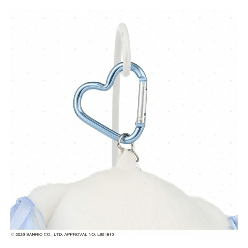 Sanrio Cinnamoroll Heart Carabiner Plush Keychain with Pearl Strap - Twinkle Glory