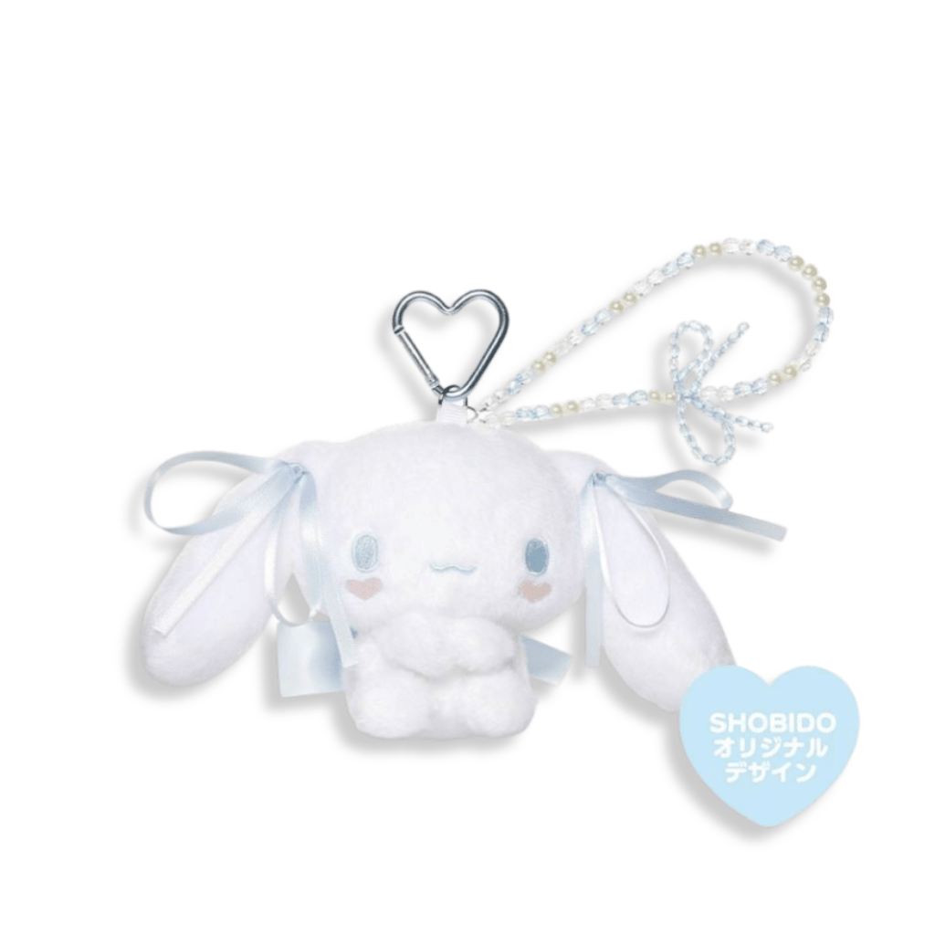 Sanrio Cinnamoroll Heart Carabiner Plush Keychain with Pearl Strap - Twinkle Glory
