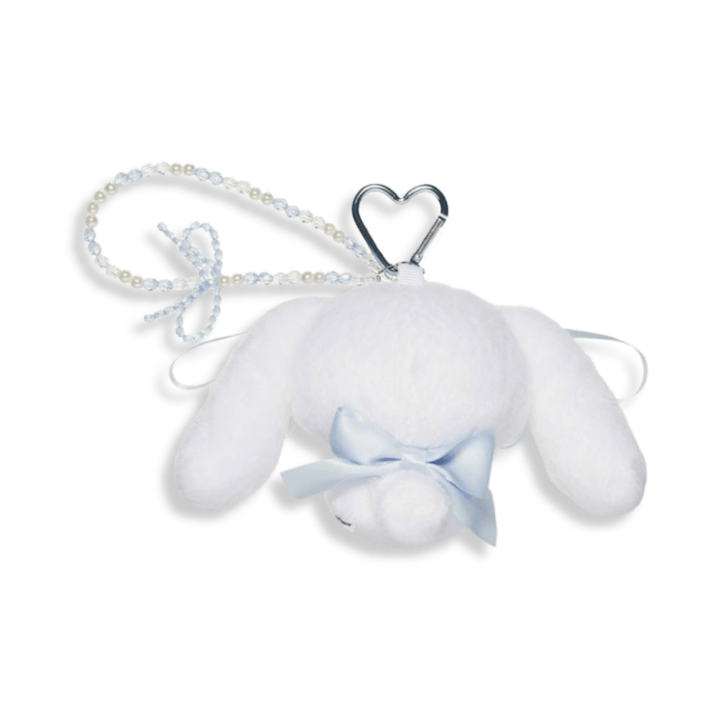 Sanrio Cinnamoroll Heart Carabiner Plush Keychain with Pearl Strap - Twinkle Glory