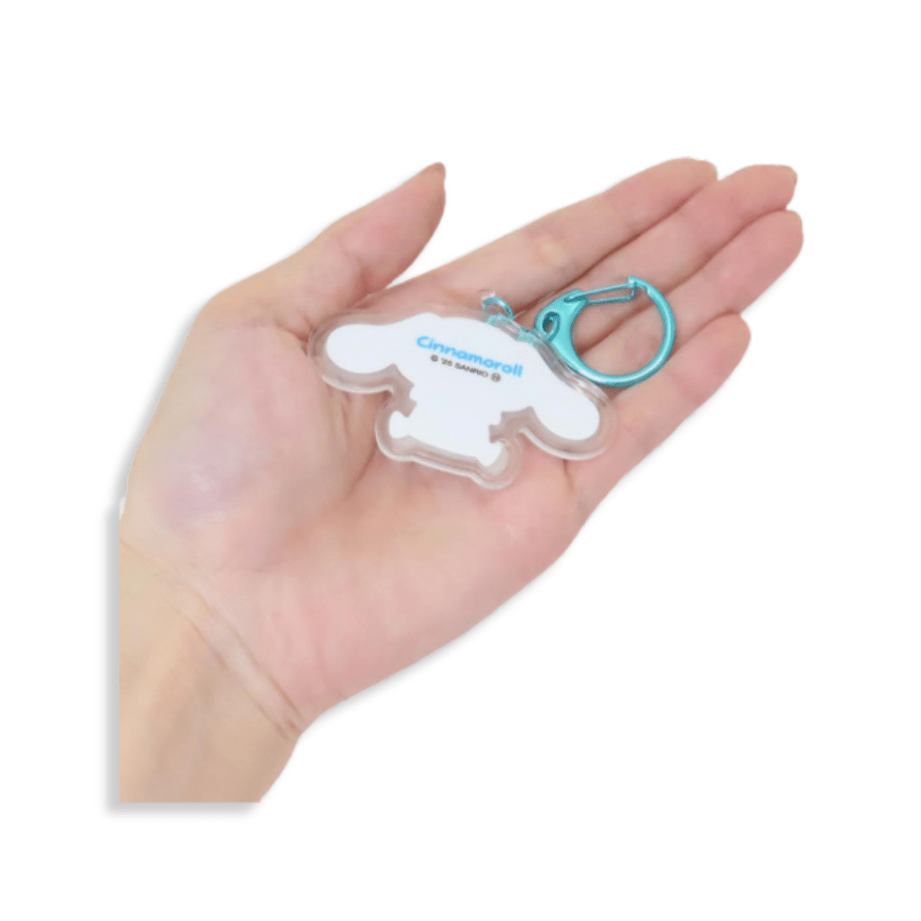 Sanrio Cinnamoroll Plump 3D Heart Crystal Acrylic Keychain - Twinkle Glory