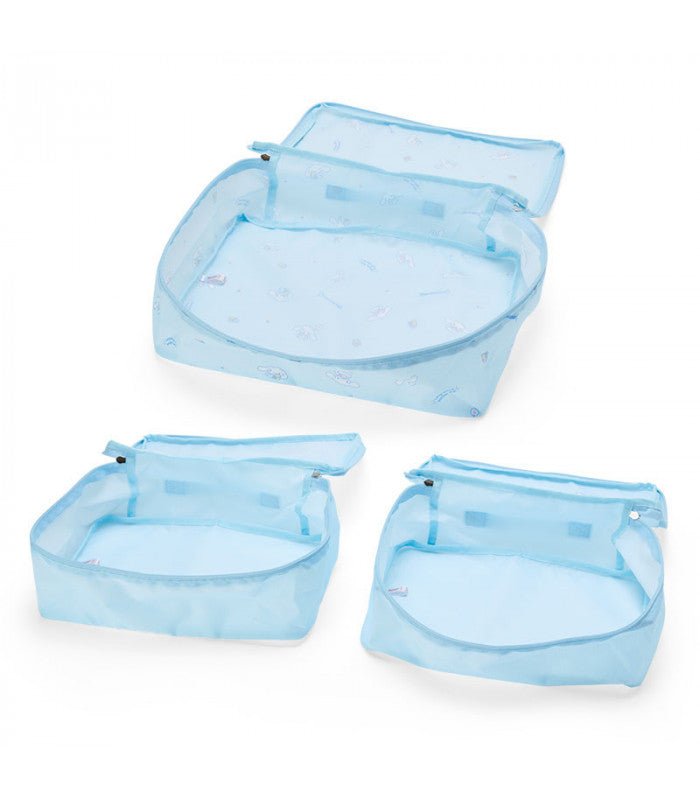 Sanrio Cinnamoroll Travel Compartment Case 3pc Set - Twinkle Glory
