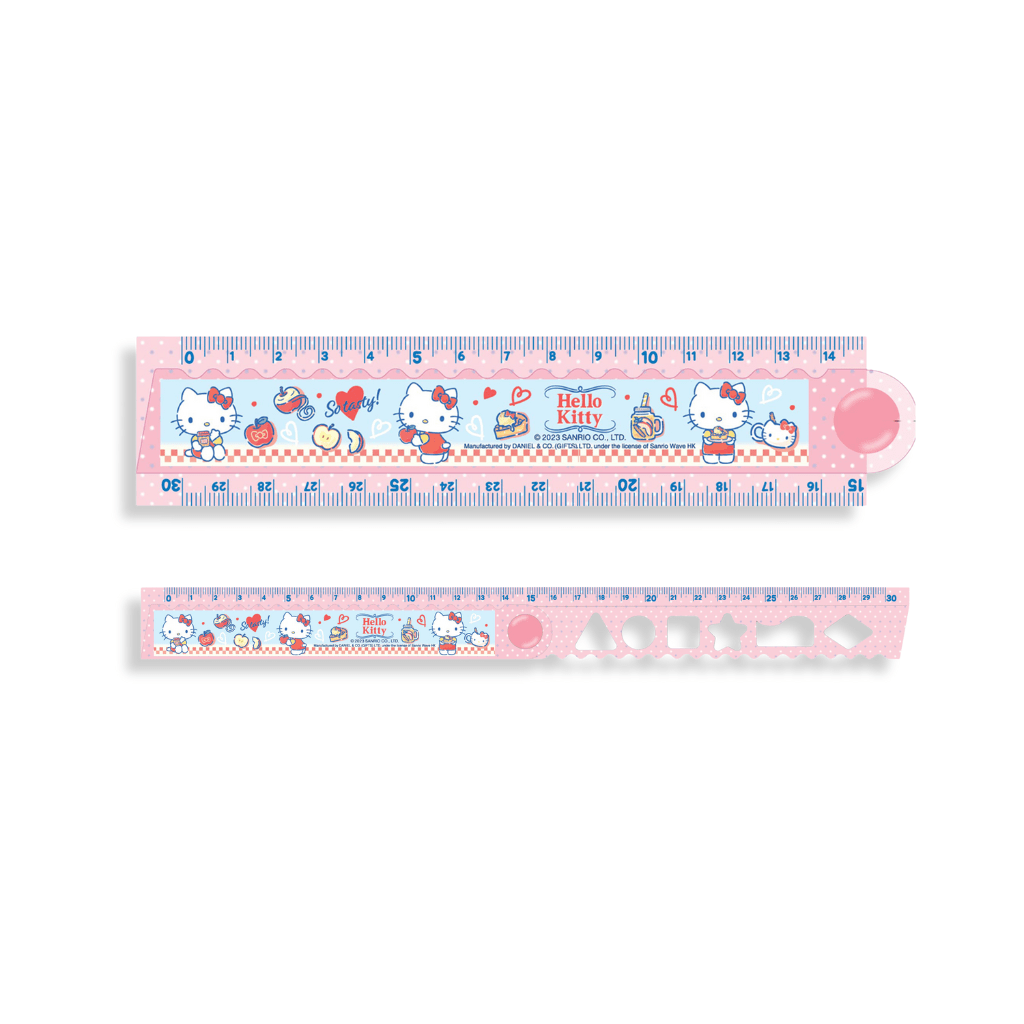 Sanrio Hello Kitty 30cm Double - Sided Folding Ruler - Twinkle Glory