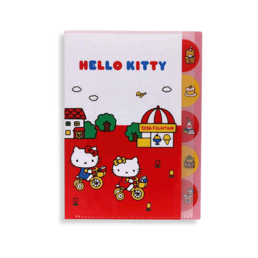 Sanrio Hello Kitty A4 Die - Cut 5 - Pocket Clear File - Twinkle Glory