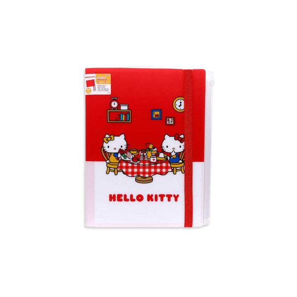Sanrio Hello Kitty A4 Two - Pocket Clear File Folder with Elastic (5 Pack) - Twinkle Glory