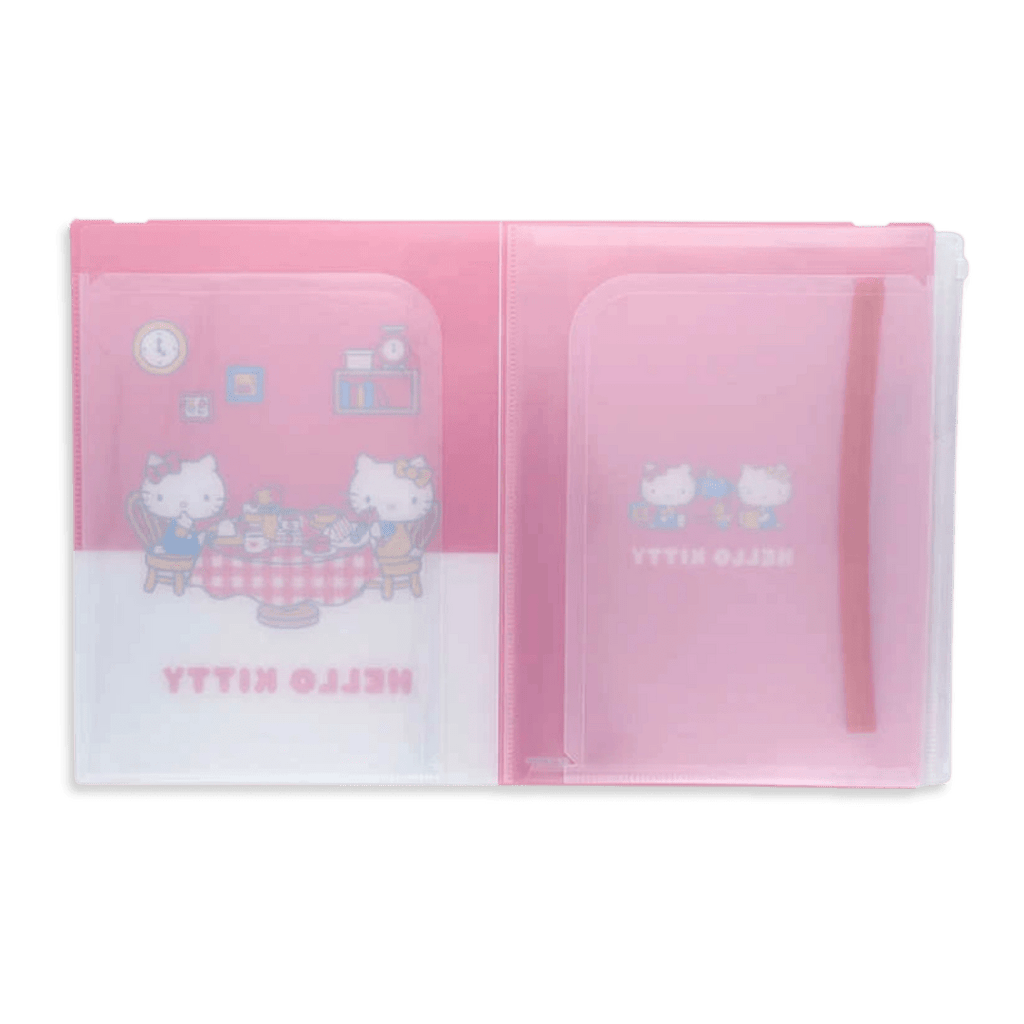 Sanrio Hello Kitty A4 Two - Pocket Clear File Folder with Elastic (5 Pack) - Twinkle Glory