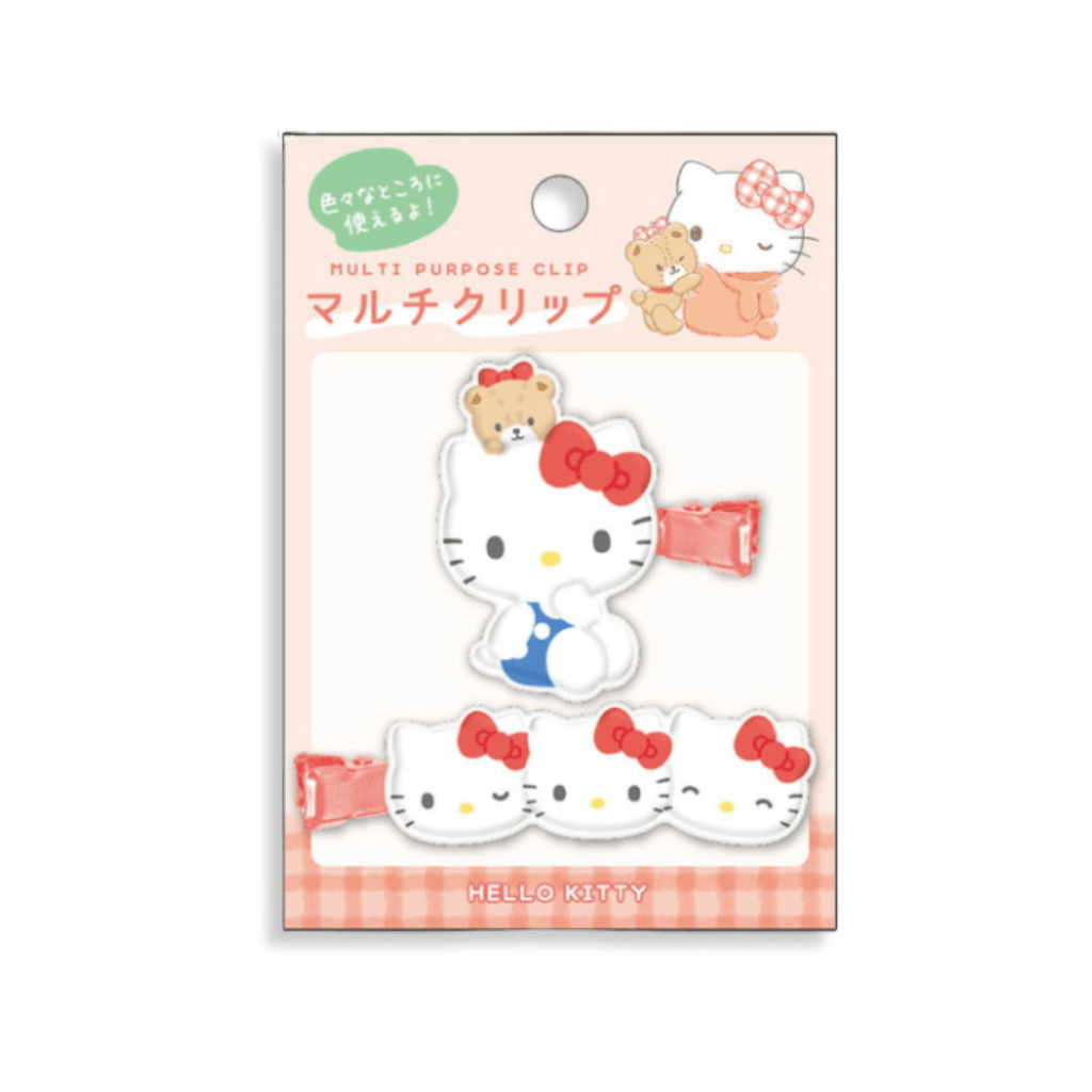 Sanrio Hello Kitty & Bear Hair Clip 2 - pcs Set - Twinkle Glory