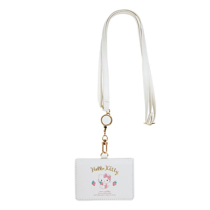 Sanrio Hello Kitty Card Holder with Reel and Neck Strap