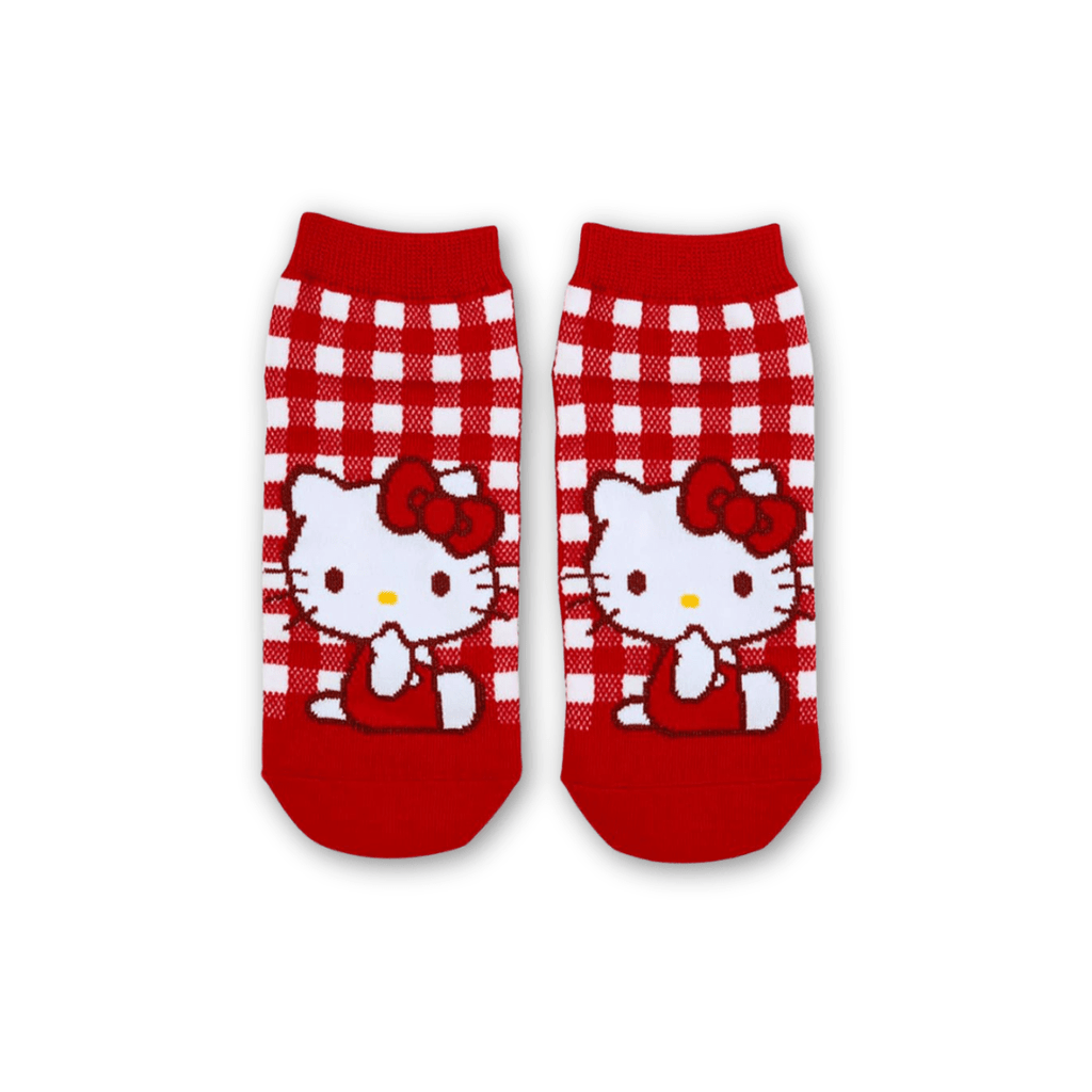 Sanrio Hello Kitty Checkered Ankle Socks 23 - 25cm - Twinkle Glory