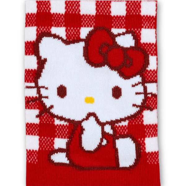 Sanrio Hello Kitty Checkered Ankle Socks 23 - 25cm - Twinkle Glory
