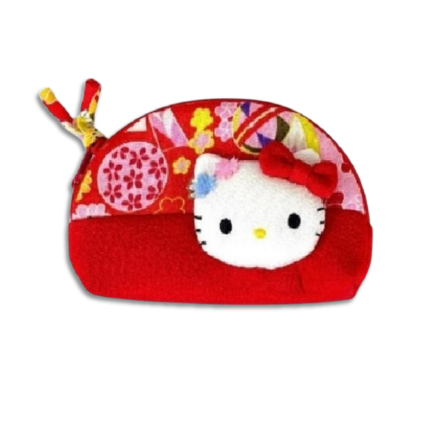 Sanrio Hello Kitty Face Floral Mini Half Moon Pouch - Twinkle Glory