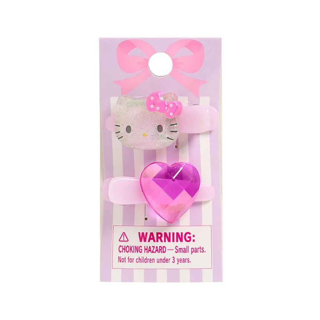 Sanrio Hello Kitty Hair Clip Set with Heart Design - Twinkle Glory