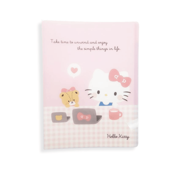 Sanrio Hello Kitty Pink Café A4 Clear File Folder - Twinkle Glory