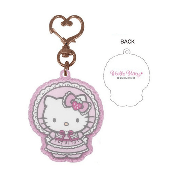 Sanrio Hello Kitty Pink Lolita Glitter Acrylic Keychain - Twinkle Glory