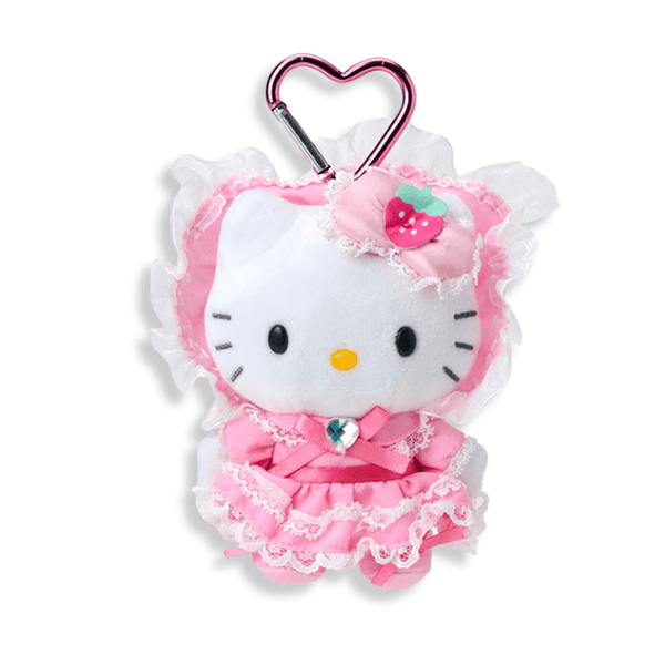 Sanrio Hello Kitty Pink Lovely Frill Lolita Plush Keychain - Twinkle Glory