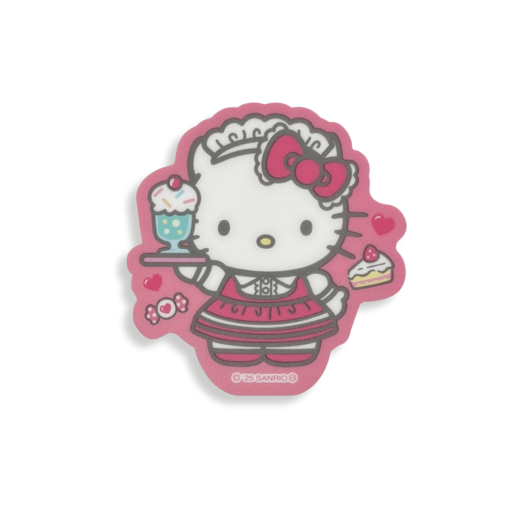 Sanrio Hello Kitty Pink Maid Die Cut Sticker - Twinkle Glory