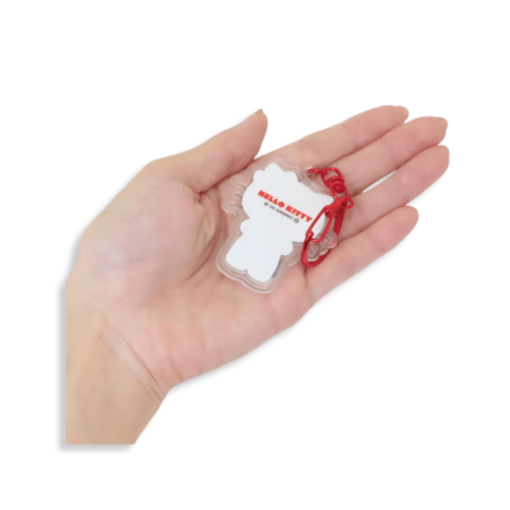 Sanrio Hello Kitty Plump 3D Heart Crystal Acrylic Keychain - Twinkle Glory