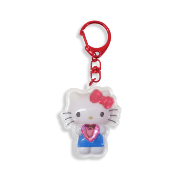 Sanrio Hello Kitty Plump 3D Heart Crystal Acrylic Keychain - Twinkle Glory