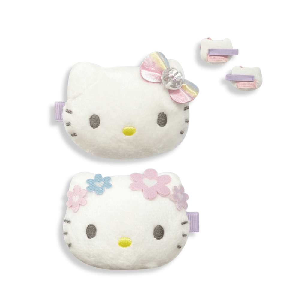Sanrio Hello Kitty Plush Rainbow & Flower Multi Hair Clip - Twinkle Glory