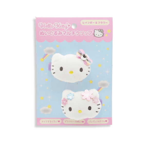 Sanrio Hello Kitty Plush Rainbow & Flower Multi Hair Clip - Twinkle Glory