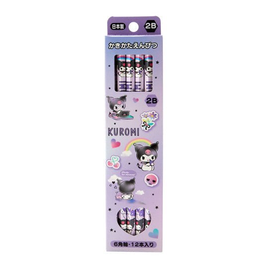 Sanrio Kuromi 2B Pencils 12pcs Set - Twinkle Glory
